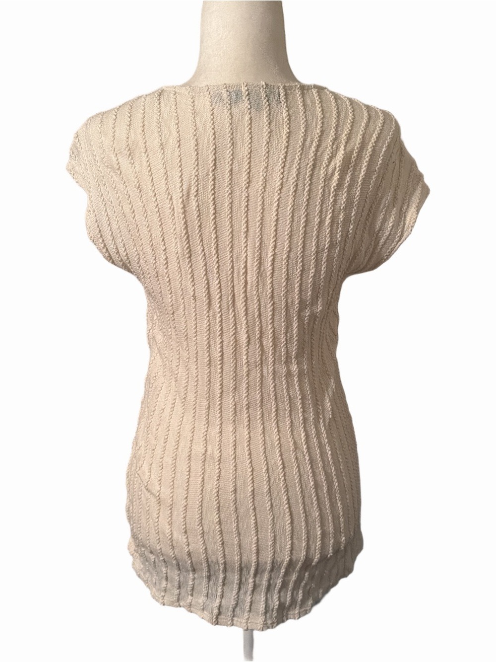 Eva Franco Ischia Cream Floral Lace Cap Sleeve Blouse by Anthropology Size M - Picture 5 of 8